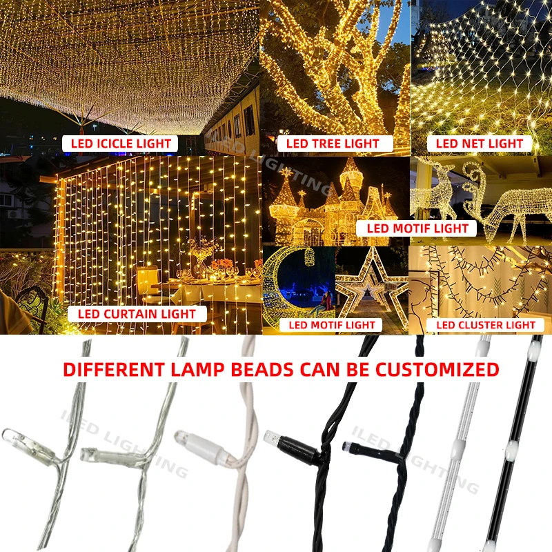Outdoor 10m 20m 30m 50m Luces Solares De Navidad Para Exterior Multicolor RGB Micro LED Christmas String Curtain Fairy Light · image 2