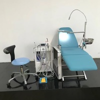 Fauteuil dentaire ergonomique mobile à prix d'usine avec plateau à instruments et armoire d'assistant dentaire pour cliniques dentaires