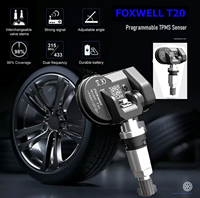 Capteurs TPMS programmables universels Foxwell T20 315Mhz 433Mhz, capteurs de pression des pneus, système de surveillance de la pression TPMS