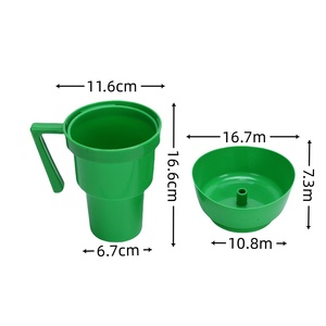 Wholesale Hot Selling High Quality Food Grade <b>Plastic</b> 900ml Custom Colorful 2 in 1 Snack and <b>Drink</b> Cup - Product Image 5