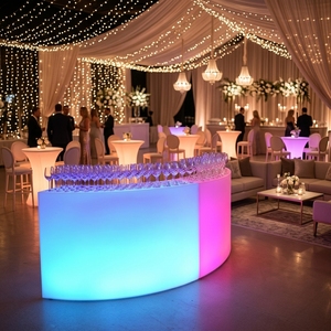บาร์เคลื่อนที่สำหรับบ้านและโรงแรม พร้อมไฟ LED 16 สี ชาร์จไฟได้ ผลิตจากพลาสติกทันสมัย เหมาะสำหรับงานปาร์ตี้กลางแจ้ง - Product Image 1