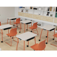 Table de travail mobile moderne pour groupes, mobilier de bureau et de salle de classe, bureau d'étudiant pour collège, lycée et université