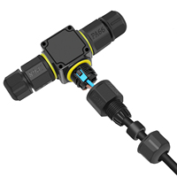 Adaptador de Aviación Circular Multipolar M20 de Conexión Rápida, Enchufar y Usar, para Montaje en Campo, con Pasador de Señal y Conector en T