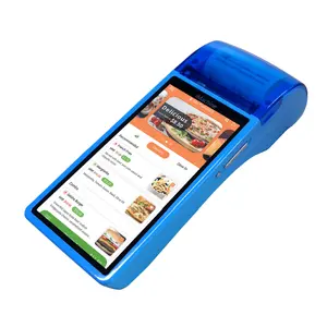 Terminal de point de vente intelligent portable android, imprimante de tickets de caisse, 58mm, avec écran tactile, 4G