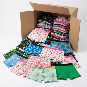 Calzoncillos para Niños con Estampados Variados, Calzoncillos Tipo Bóxer con Estampados de Frutas, Autos y Animales, Tallas Surtidas para Niños y Niñas, Venta al Por Mayor - Product Image 1