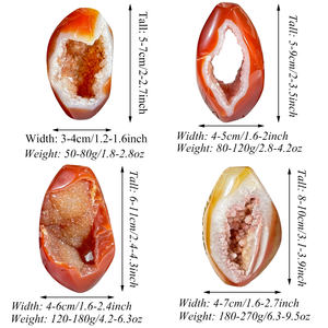 Groothandel natuurlijke rode agaat kristallen ambachtelijke vormgeving vlam geode kwarts kristal gepolijst voor cadeau bruiloft - Product Image 2