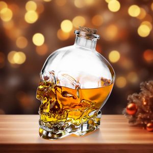 Carafe élégante en cristal en forme de crâne de 750 ml, <span class=keywords><strong>bouteille</strong></span> carrée pour whisky avec bouchon et entonnoir en acier inoxydable pour spiritueux et liqueurs - Product Image 5