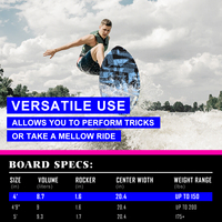 Planches de surf de réveil à prix d'usine avec aileron de Wakesurf 49 ''en fibre de verre de carbone Stand up Paddle Surf Surfboard Wake Surf Boards