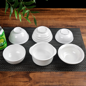 Fabricante vende vajilla de melamina, tazones de plástico, tazones para sopa, tazones blancos A5 para arroz, tazones para comida rápida de hotel y cantina, de 4.5 pulgadas. - Product Image 2