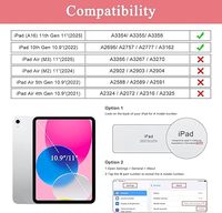 Pour iPad (A16) 11e/10e génération 11/10,9 pouces Étui avec clavier (2025/2022)-7 couleurs rétroéclairage Clavier folio détachable sans fil