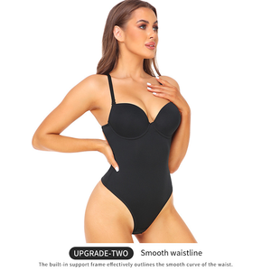 Body modellante sexy da donna con controllo pancia, perizoma e top a canotta senza maniche, ideale <span class=keywords><strong>per</strong></span> abiti da sera e come intimo contenitivo - Product Image 3