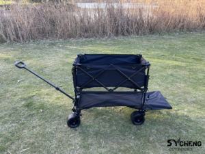 Carro plegable de dos pisos, carro plegable resistente con piso inferior, ruedas grandes todoterreno para acampar, pescar - Product Image 3