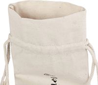 Sac de bouteille de vin ou d'alcool plat en lin avec cordon de serrage vente en gros