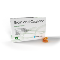 Compléments alimentaires à base de plantes en gélules molles de la marque italienne PR382024 pour la cognition cérébrale, sans gluten, sans lactose, sans OGM, 20/30 gélules par flacon.