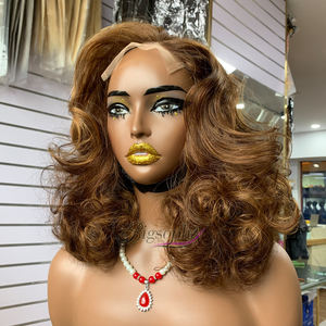 Perruque en cheveux vierges de qualité supérieure, texture naturelle, ondulations Ocean Wavy Body, avec closure transparente en dentelle suisse 5x5, 14 pouces, SDD Hair - Product Image 5