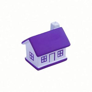 Balles anti-stress en PU en forme de maison, mignonnes et douces, avec logo personnalisé et impression sérigraphique pour événements marketing - Product Image 4