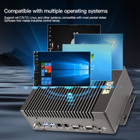 Nuevo Mini PC Industrial Robusto sin Ventilador OEM con Intel I3/I5/I7, 8GB de RAM, 128GB de Disco Duro, LAN, 4 Puertos USB, Construcción de Aleación de Aluminio