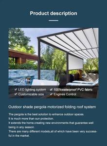 Youya Pergola à persiennes en aluminium Pergola coulissante intelligente bioclimatique électrique motorisée Pégola extérieure motorisée en aluminium - Product Image 6