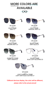 Lunettes de soleil carrées en métal à double pont, protection UV400, avec logo personnalisé, design fantaisie Partagas Fashion pour hommes - Product Image 6