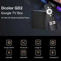 El Más Popular en Dcolor GD2, Receptor de TV Certificado por Google con Amlogic S905Y4, Caja de Streaming para TV