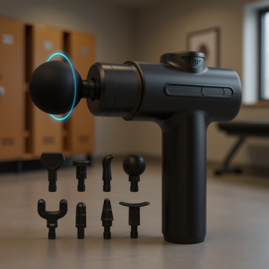 Pistolet de massage des tissus profonds avec 6 têtes, moteur à balais 1200-3200 tr/min, rechargeable, pour la relaxation musculaire du corps - Product Image 2