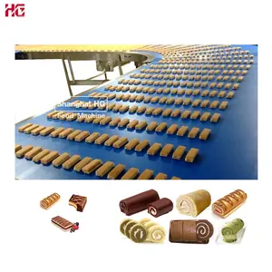 Easy To Operate Automatic Sponge cake roll Swiss roll manufacturing equipment Muffin Cake roll baking machine for small business