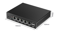 HLY Firewall-Mini PC en tel, Ordenador de 4 núcleos J1900, pfsense, 4 GB de Ram, 30G, SSD, Mini PC, 4 puertos Lan Gigabit, enrutador
