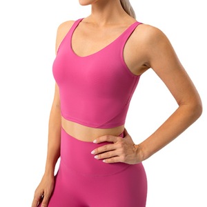 Reggiseno Sportivo da Donna con Etichetta Privata OEM ODM, Scollo Profondo a U, Schiena Arricciata, <span class=keywords><strong>Top</strong></span> Sportivo per Pilates, Yoga e Allenamento in Studio - Product Image 4