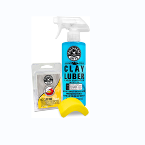 Kit de protection chimique haute performance Chemical Guys CLY_113 OG : Barre d'argile et lubrifiant synthétique, usage léger/moyen (16 oz) (2 articles), Jaune - Product Image 1