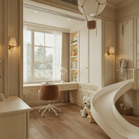 Système de dressing de luxe moderne pour chambre à coucher, armoire intégrée personnalisée avec bureau, meuble de rangement modulaire blanc pour chambre à coucher, armoire sur mesure