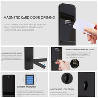 Rfid T5577 Cerraduras inteligentes para puertas de hotel Tarjeta inteligente Cerradura de puerta de hotel para software de bloqueo de habitación de hotel Llave mecánica Sistema de bloqueo seguro