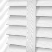 Luxus-Look 50mm Lamellen Weiß Grau Beschläge enthalten Kunst holz Fenster band PVC Jalousien