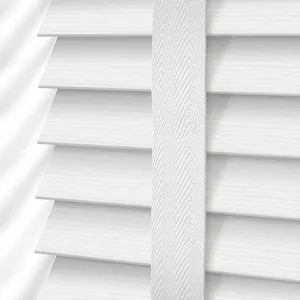 Look di lusso doghe da 50mm accessori grigio bianco inclusi nastro per finestre in finto legno tende veneziane in PVC