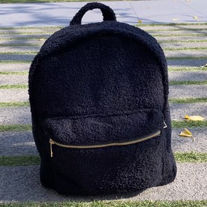 Sac à dos en peluche à fourrure rose noir marron Sherpa enfants adolescents étudiants sacs d'école garçons filles hiver mignon sacs en peluche - Product Image 2