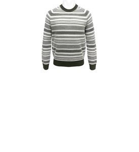 Pull en tricot rayé pour homme, col rond, manches longues, coupe ample, automne-hiver, décontracté - Product Image 3