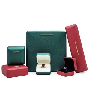 High-grade PU Leather Jewelry Boxes for Promise <b>Rings</b> Earrings Pendant <b>Storage</b> Jewelry Boxes for Necklaces - Product Image 1