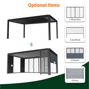 <span class=keywords><strong>Pergola</strong></span> <span class=keywords><strong>en</strong></span> aluminium sur mesure pour patio arrière <span class=keywords><strong>avec</strong></span> système de toiture intelligent <span class=keywords><strong>et</strong></span> portes coulissantes <span class=keywords><strong>en</strong></span> <span class=keywords><strong>verre</strong></span> sans cadre - Product Image 5