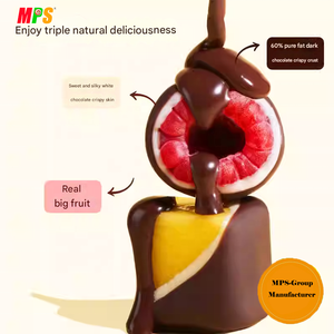 MPS Framboises congelées en chocolat blanc et noir Fourniture OEM en vrac Collations à la crème glacée au chocolat de qualité supérieure - Product Image 3