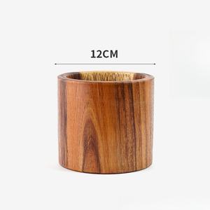 برميل خشبي مستدير من خشب السنط الصديقاني الصديقاني أنيق ومنظم للكتابة - Product Image 6