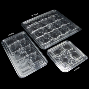 Прозрачная одноразовая пластиковая коробка из ПЭТ для салатов и тортов, пищевая, для блистерной упаковки типа «раскладушка» - Product Image 4