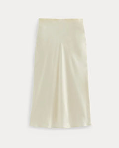 Elegant Beige Ladies' Casual <b>Skirt</b>-Factory Customized logo High Quality Satin Fabric casual <b>skirt</b> <b>for</b> <b>women</b> - Product Image 1