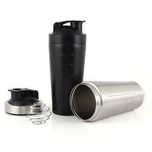 Botella Mezcladora de Proteínas de Acero Inoxidable, Botella Deportiva para Batidos, Mezcladora de Leche, Botella de Agua para Proteínas de Suero, Libre de BPA - Product Image 3