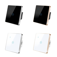 Interrupteur mural tactile SIXWGH de qualité supérieure avec panneau en verre, commande vocale, application à distance, compatible Zigbee/WiFi, personnalisable, compatible Alexa
