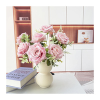 Meiyuan 7 Tête Diamant Rose Géant Bouquet De Mariage Fleurs Artificielles pour le Nouvel An Saint Valentin Maison Réchauffement Décor En Gros