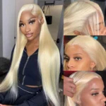 Perruque en cheveux vierges brésiliens Remy 613, longue, blonde, HD transparente, avec baby hair, pour femmes, densité 150%, vente en gros - Product Image 2