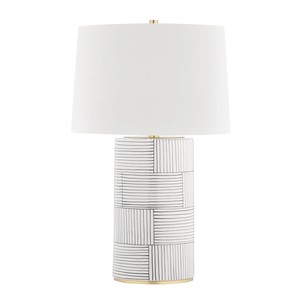 European Traditional Design Old White Ceramic Table Lamp Porcelain for Hotel Guestroom Office Hotel Lobby Home Lighting <b>Battery</b> - Product Image 1