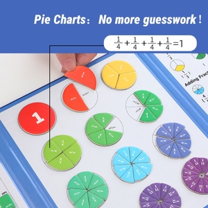 Cerchi frazionari per l'apprendimento della <span class=keywords><strong>matematica</strong></span> nella scuola materna, ausili didattici, puzzle magnetico con dischi frazionari - Product Image 5