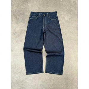 <span class=keywords><strong>Pantalon</strong></span> bleu foncé personnalisé pour <span class=keywords><strong>homme</strong></span>, coupe slim et jambe droite, jeans de mode, <span class=keywords><strong>pantalon</strong></span> streetwear pour <span class=keywords><strong>homme</strong></span> de haute qualité - Product Image 1