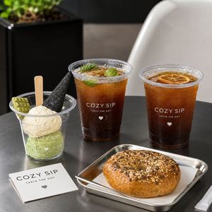 Vasos de Plástico PET Transparentes Personalizados al por Mayor para Té Helado, Café, Jugo, Postre, Sundae, Café, Panadería, Restaurante, Comida para Llevar - Product Image 1
