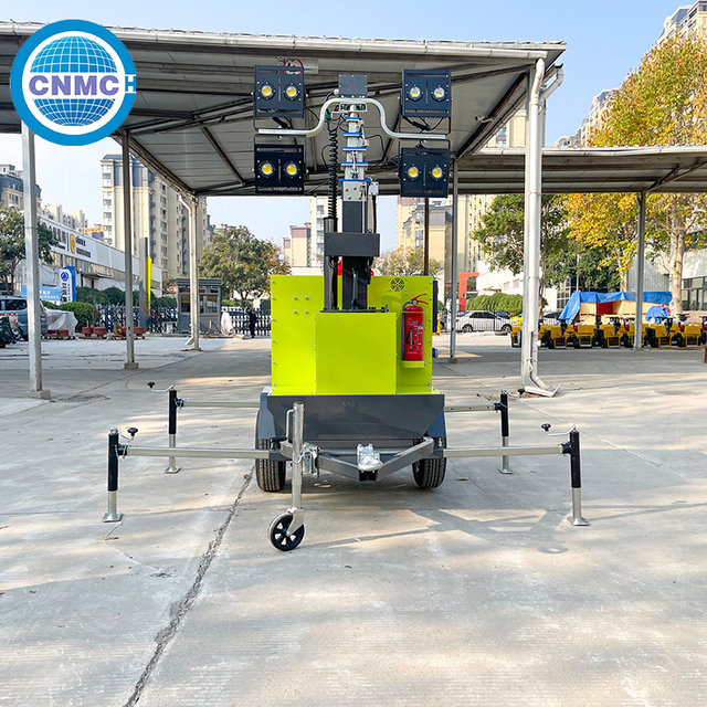 Diesel-powered Industrial Floodlight; Energy-saving Trailer Tower Light Generator for Mining Sites